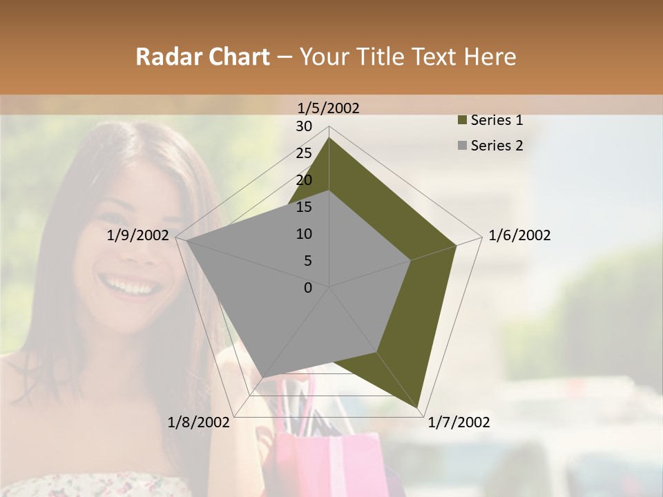 Female Elysees Happy PowerPoint Template