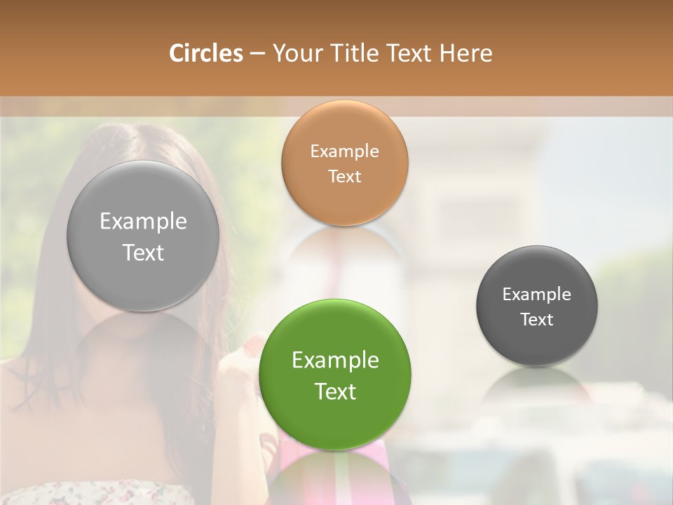 Female Elysees Happy PowerPoint Template