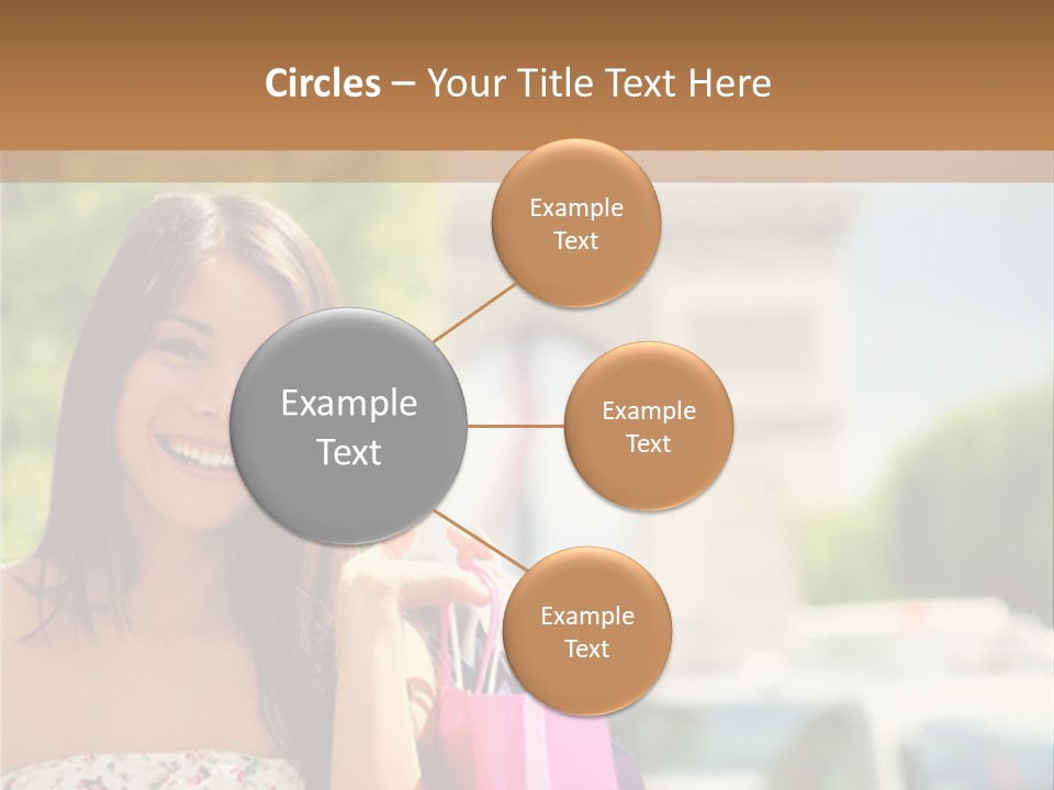 Female Elysees Happy PowerPoint Template