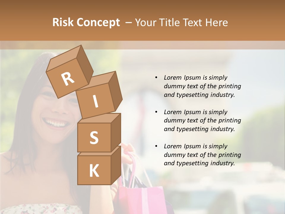 Female Elysees Happy PowerPoint Template