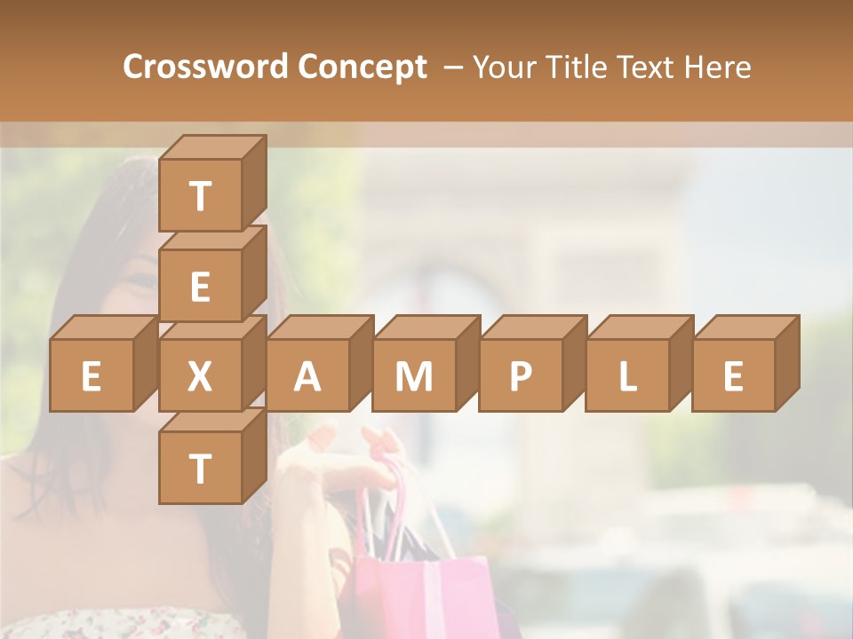 Female Elysees Happy PowerPoint Template