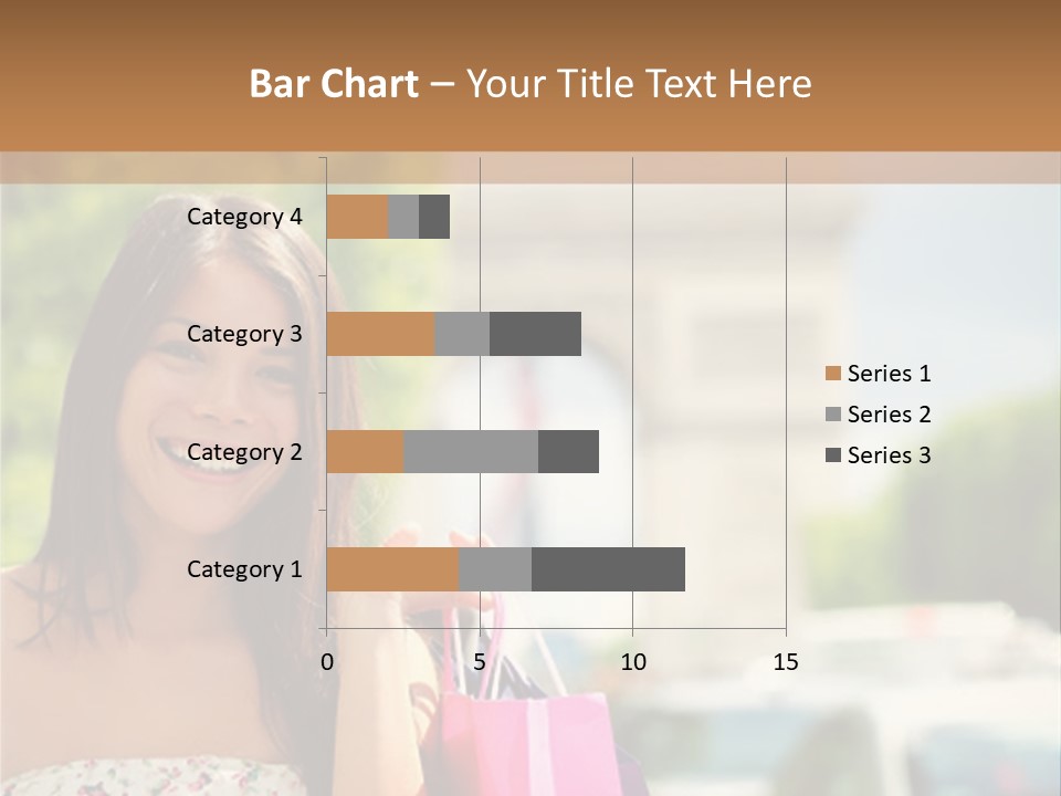 Female Elysees Happy PowerPoint Template