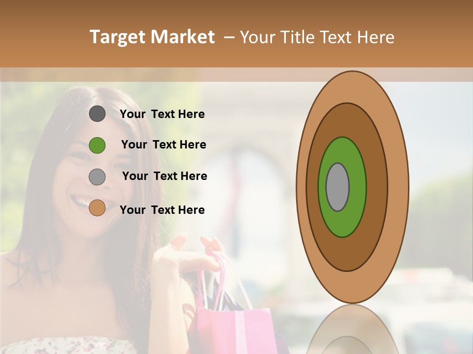 Female Elysees Happy PowerPoint Template