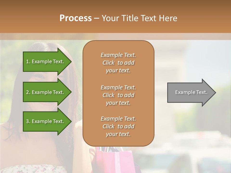 Female Elysees Happy PowerPoint Template