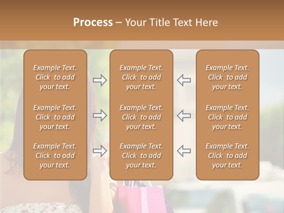 Female Elysees Happy PowerPoint Template