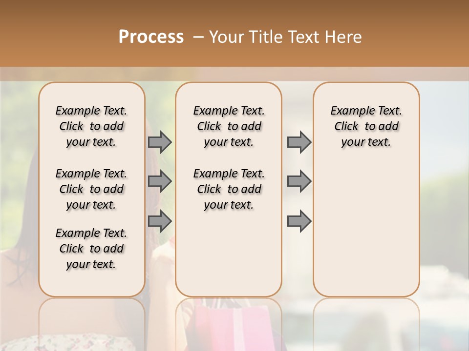Female Elysees Happy PowerPoint Template