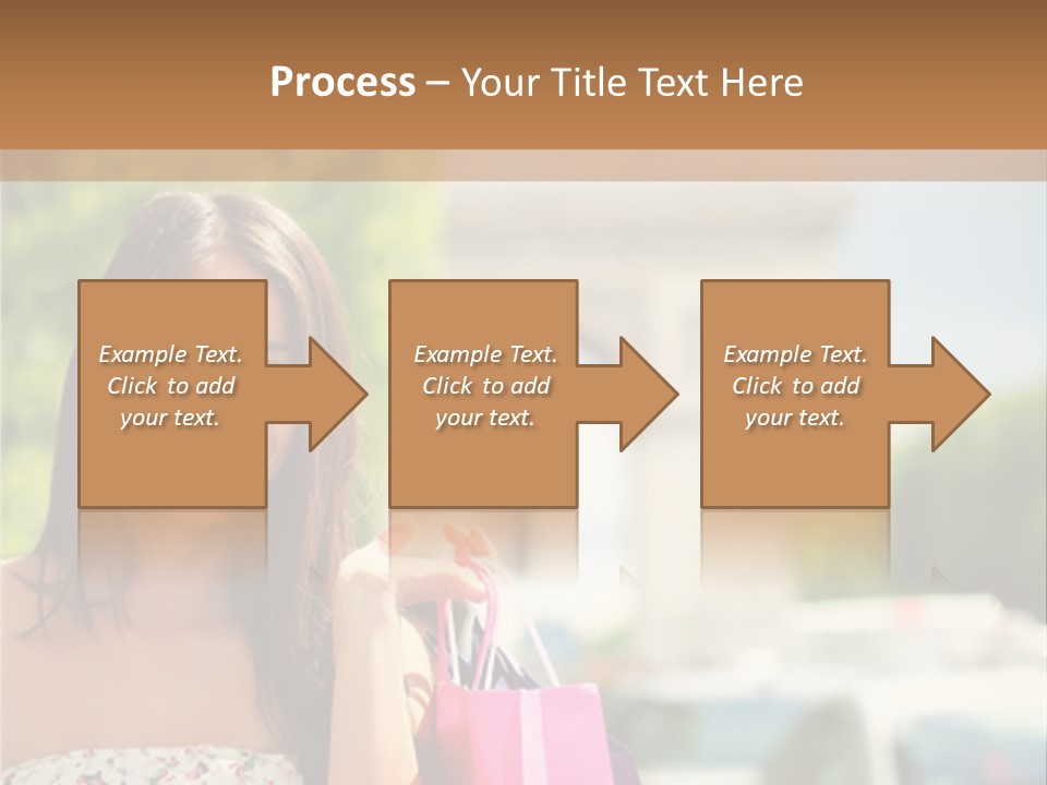 Female Elysees Happy PowerPoint Template