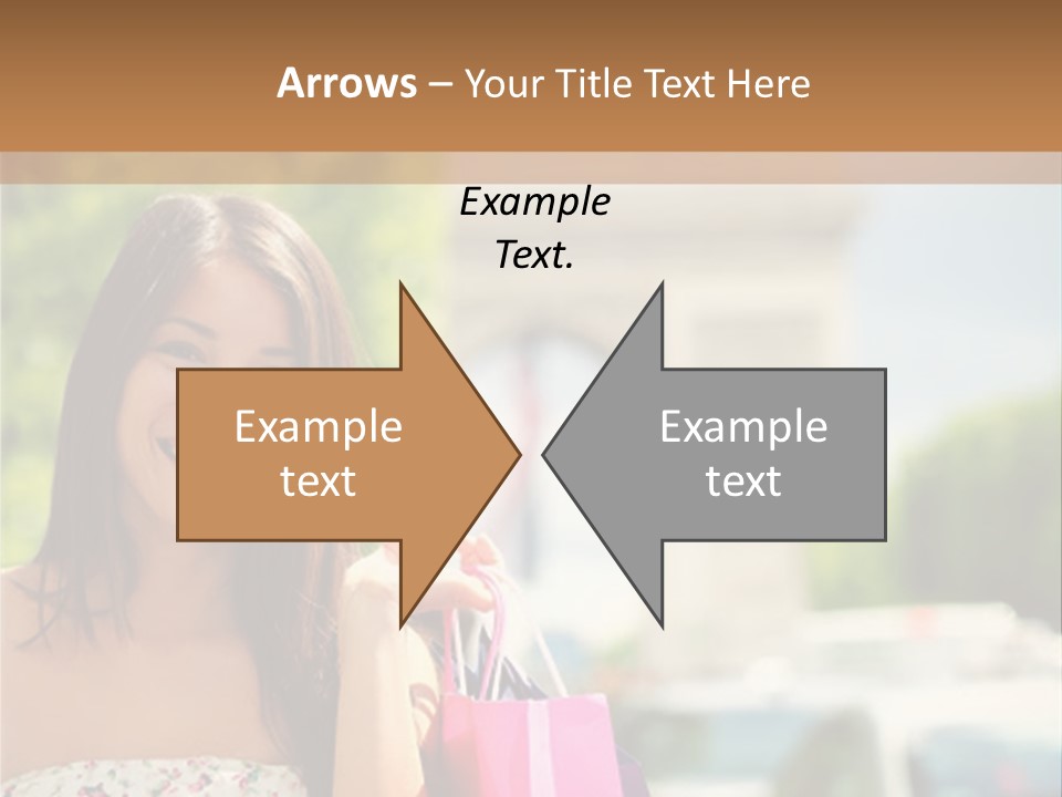 Female Elysees Happy PowerPoint Template