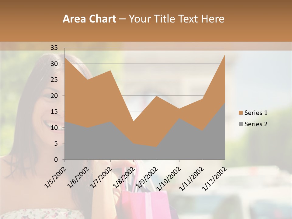 Female Elysees Happy PowerPoint Template