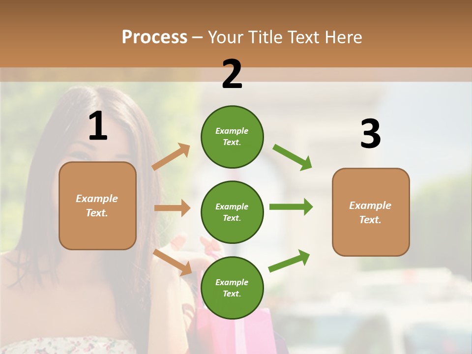 Female Elysees Happy PowerPoint Template