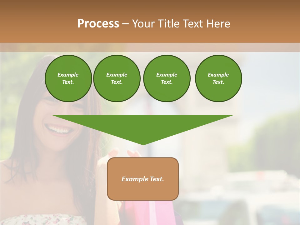 Female Elysees Happy PowerPoint Template
