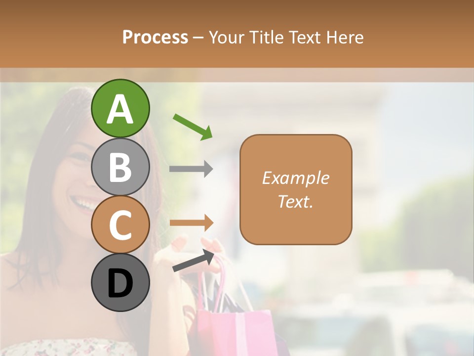 Female Elysees Happy PowerPoint Template