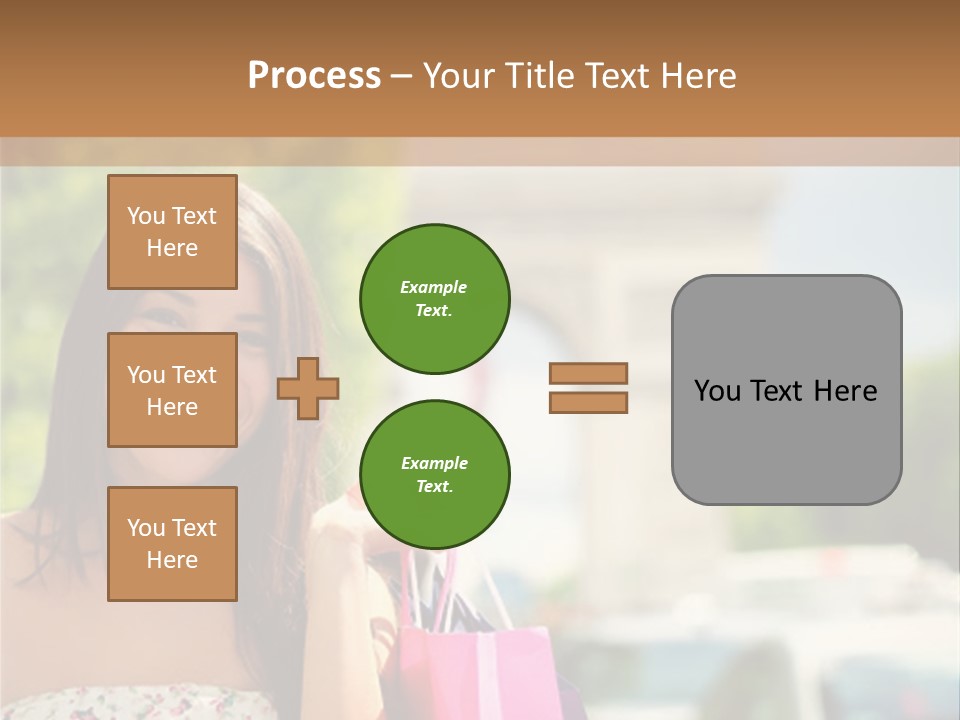 Female Elysees Happy PowerPoint Template