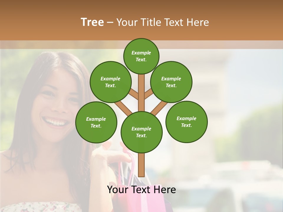 Female Elysees Happy PowerPoint Template