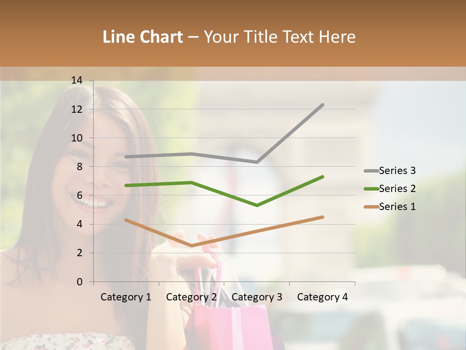 Female Elysees Happy PowerPoint Template