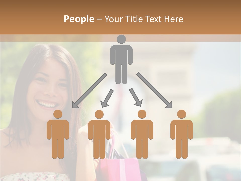 Female Elysees Happy PowerPoint Template