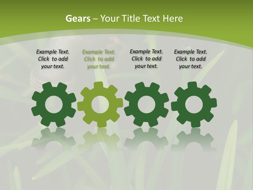 Turn Object Metallic PowerPoint Template