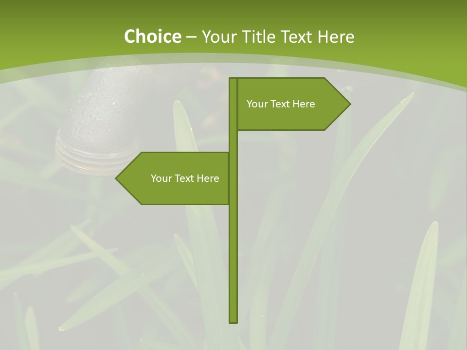 Turn Object Metallic PowerPoint Template