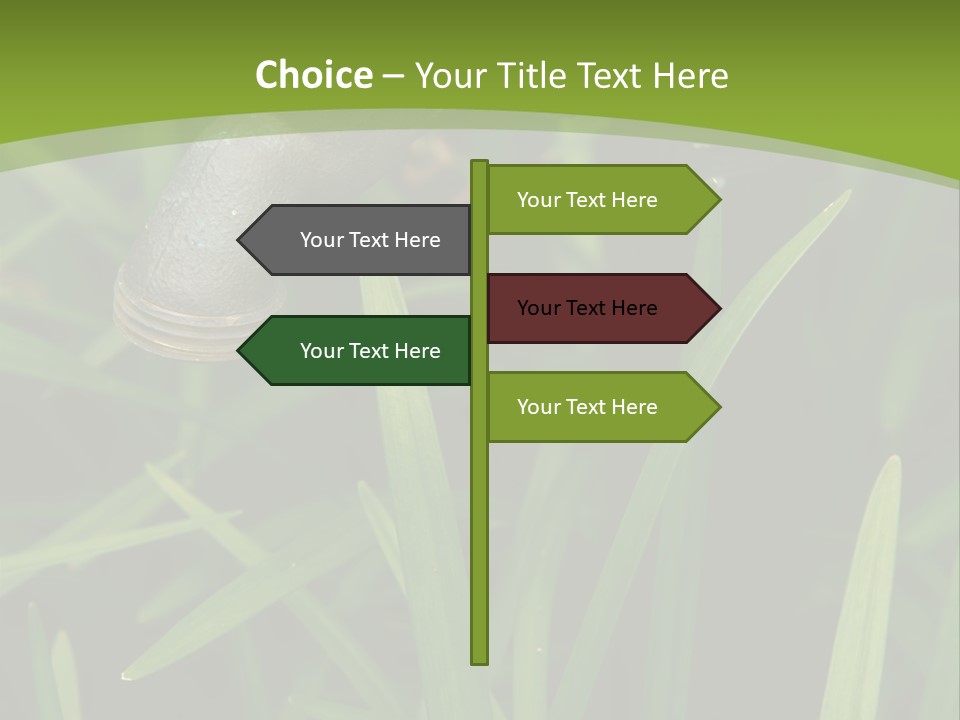 Turn Object Metallic PowerPoint Template