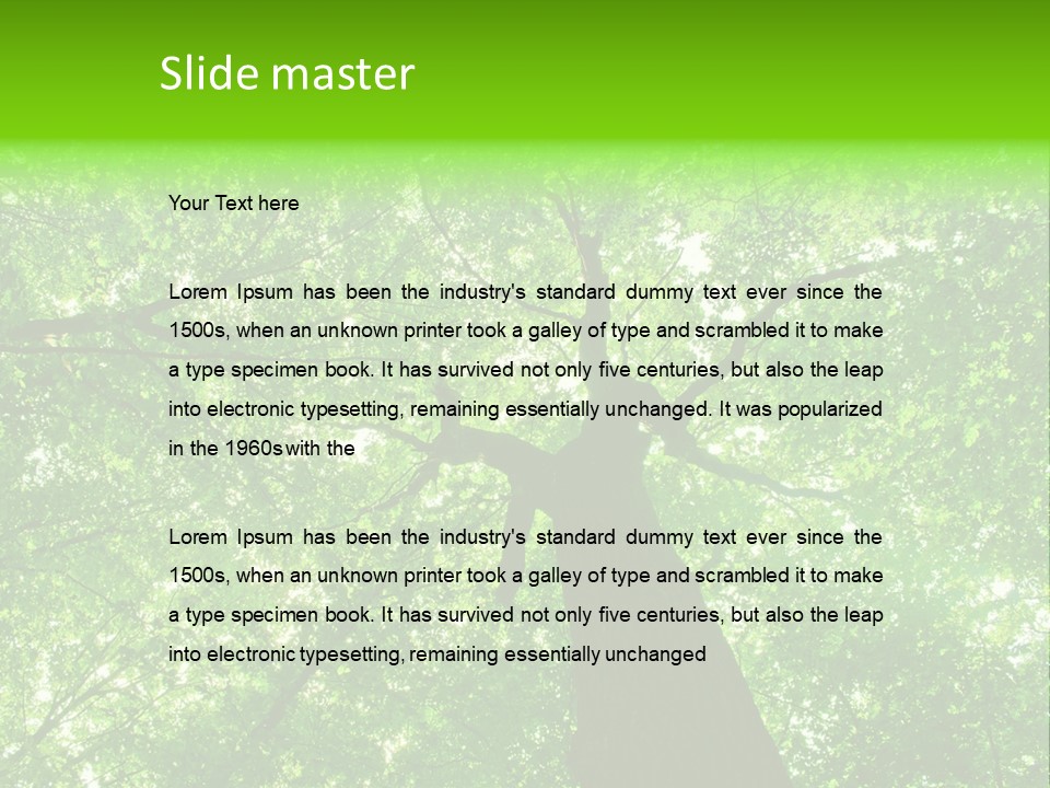 Wood Green Day PowerPoint Template