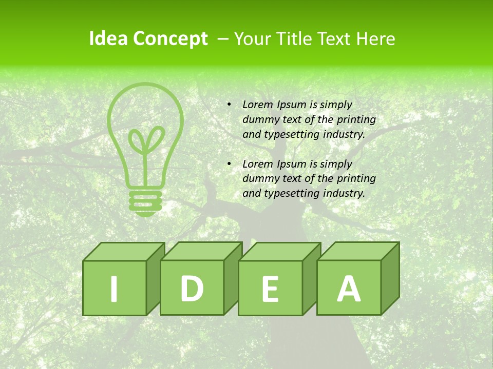 Wood Green Day PowerPoint Template