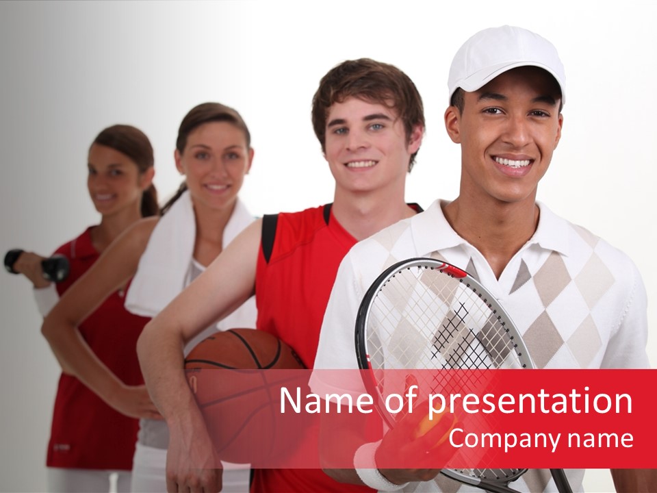 Team Exercise Sportswear PowerPoint Template