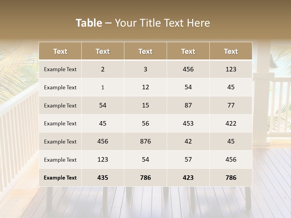 Color Season Table PowerPoint Template
