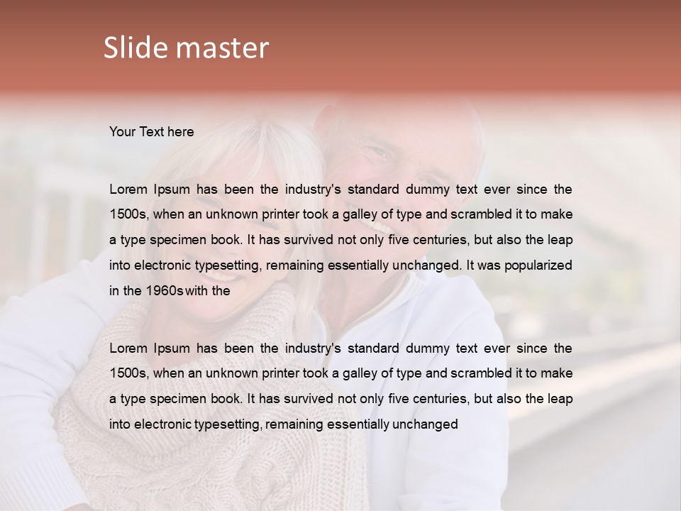 Joyful Togetherness Caucasian PowerPoint Template