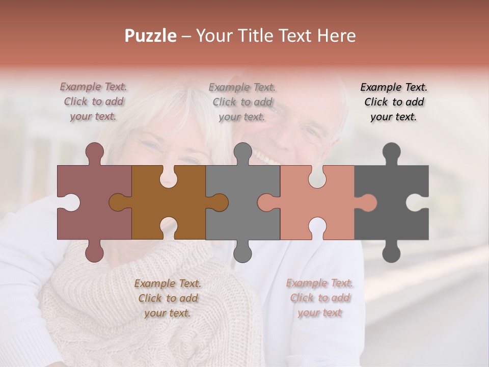 Joyful Togetherness Caucasian PowerPoint Template