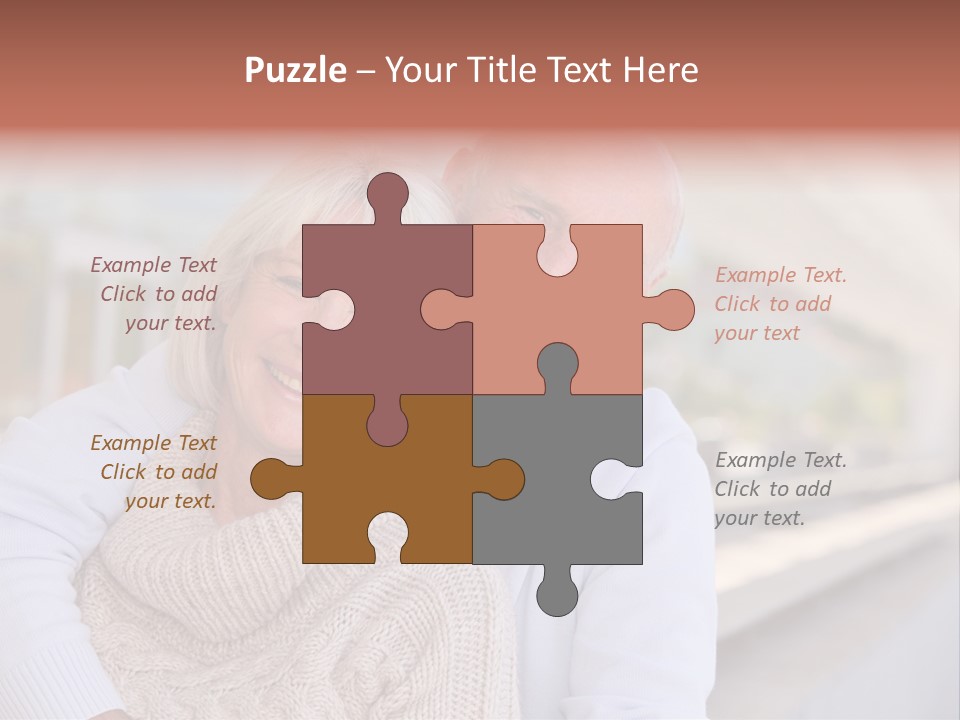 Joyful Togetherness Caucasian PowerPoint Template