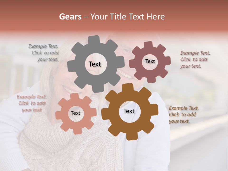 Joyful Togetherness Caucasian PowerPoint Template