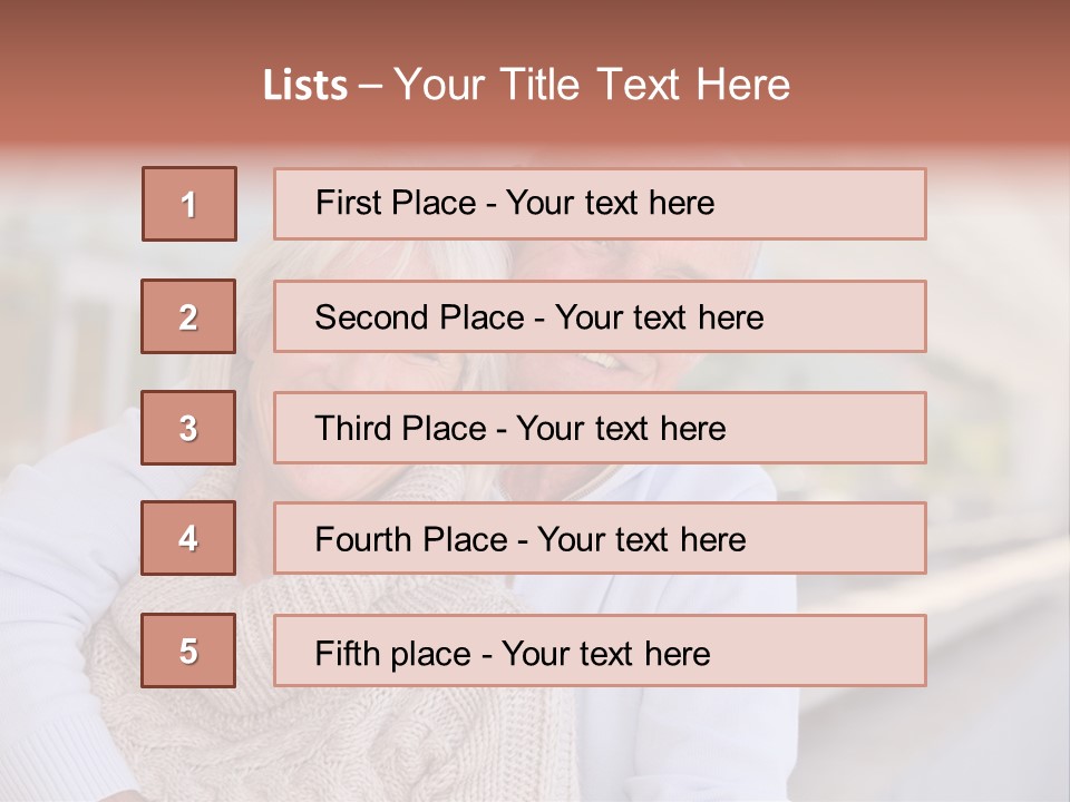 Joyful Togetherness Caucasian PowerPoint Template
