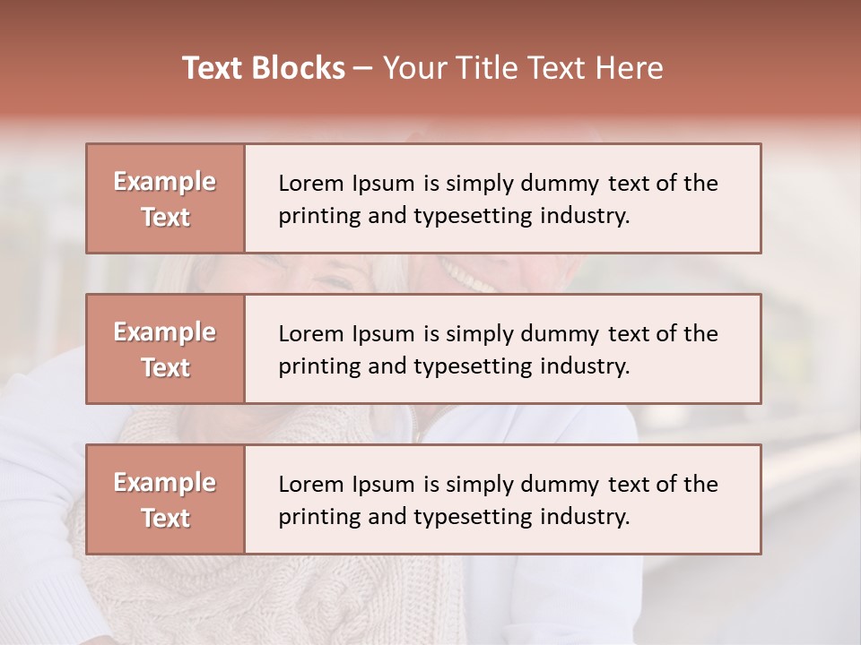 Joyful Togetherness Caucasian PowerPoint Template