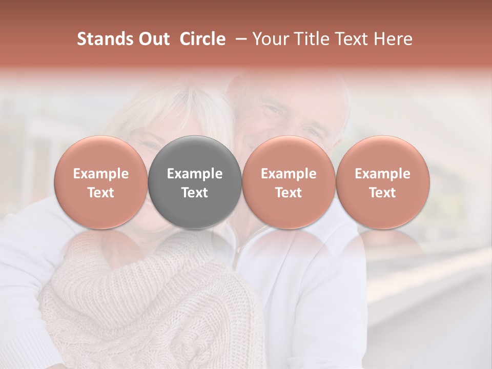 Joyful Togetherness Caucasian PowerPoint Template