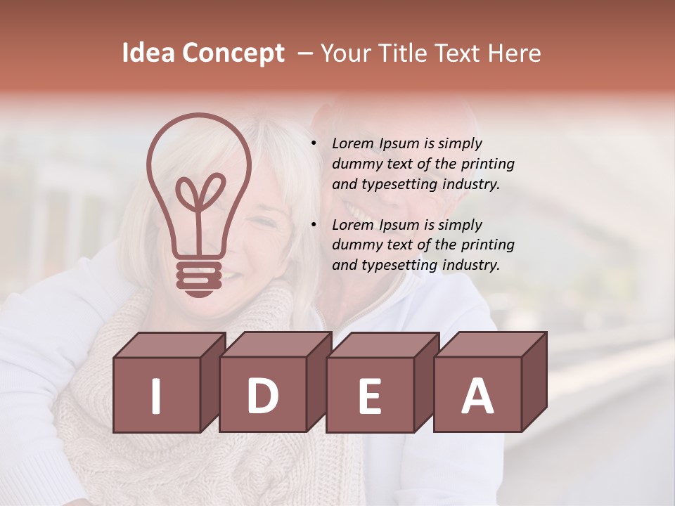 Joyful Togetherness Caucasian PowerPoint Template