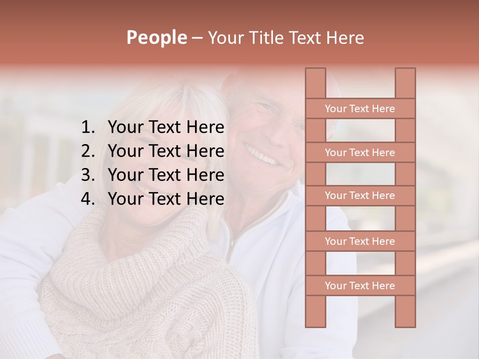 Joyful Togetherness Caucasian PowerPoint Template