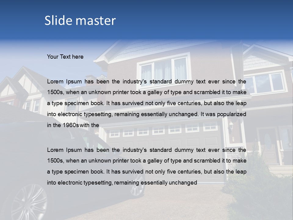Roof Beautiful Garden PowerPoint Template