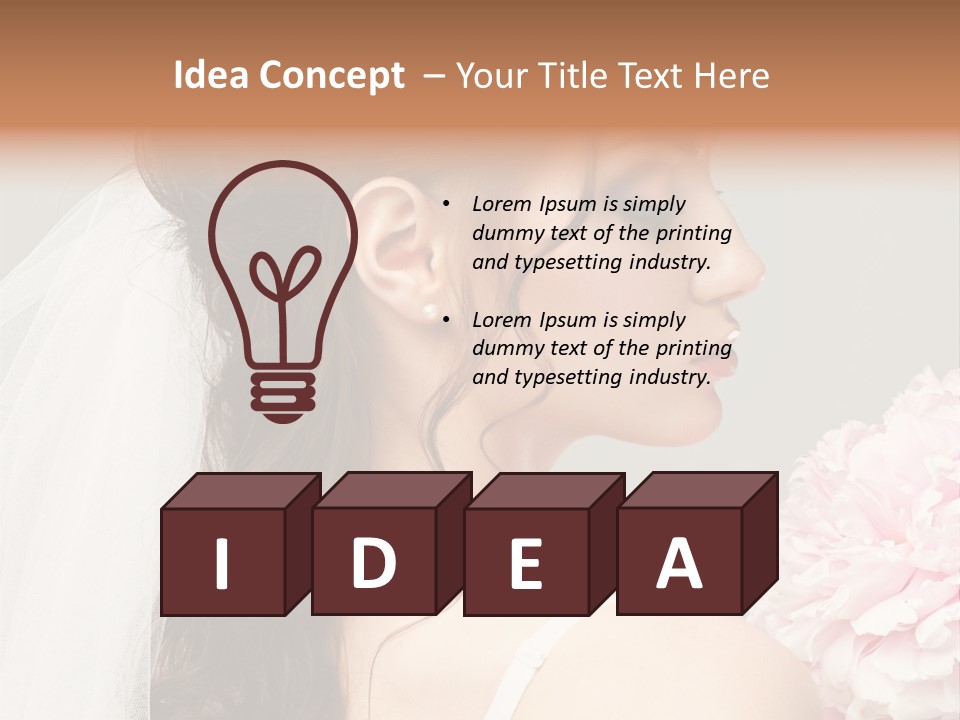 One Bra Bouquet PowerPoint Template