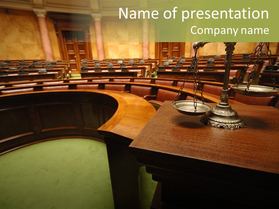 Court Authority Concept PowerPoint Template