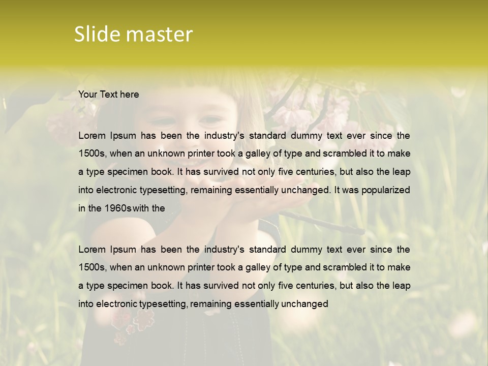 Cute Pink Little PowerPoint Template