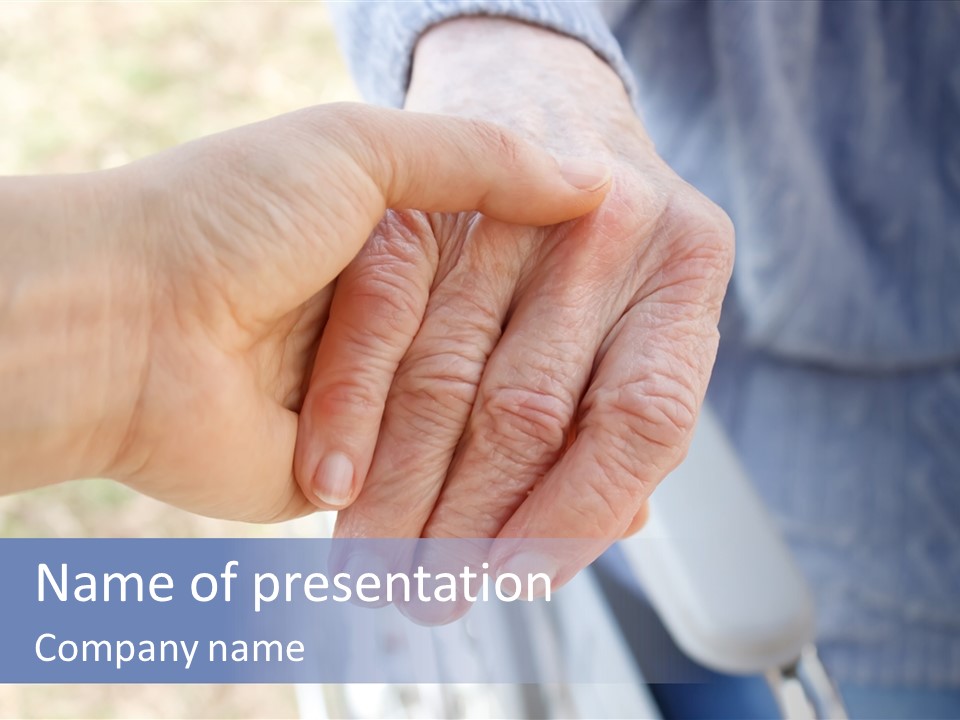 Medical Touching Caregiver PowerPoint Template