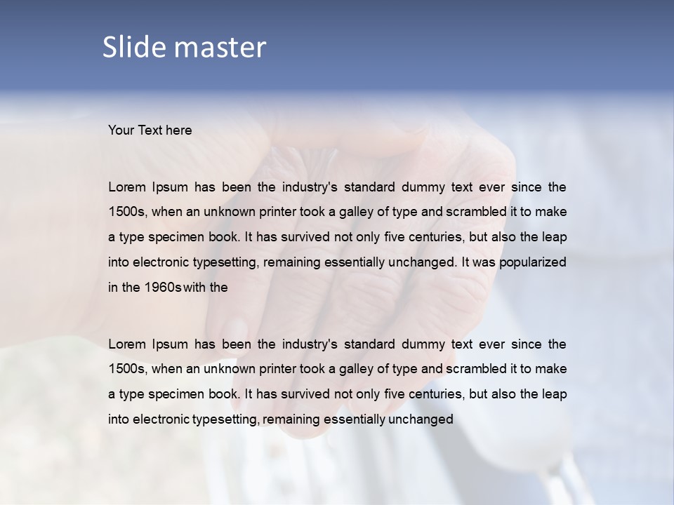 Medical Touching Caregiver PowerPoint Template