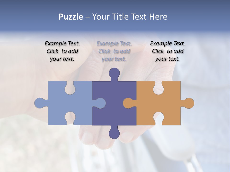 Medical Touching Caregiver PowerPoint Template