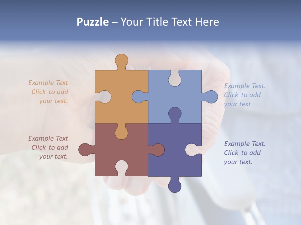 Medical Touching Caregiver PowerPoint Template