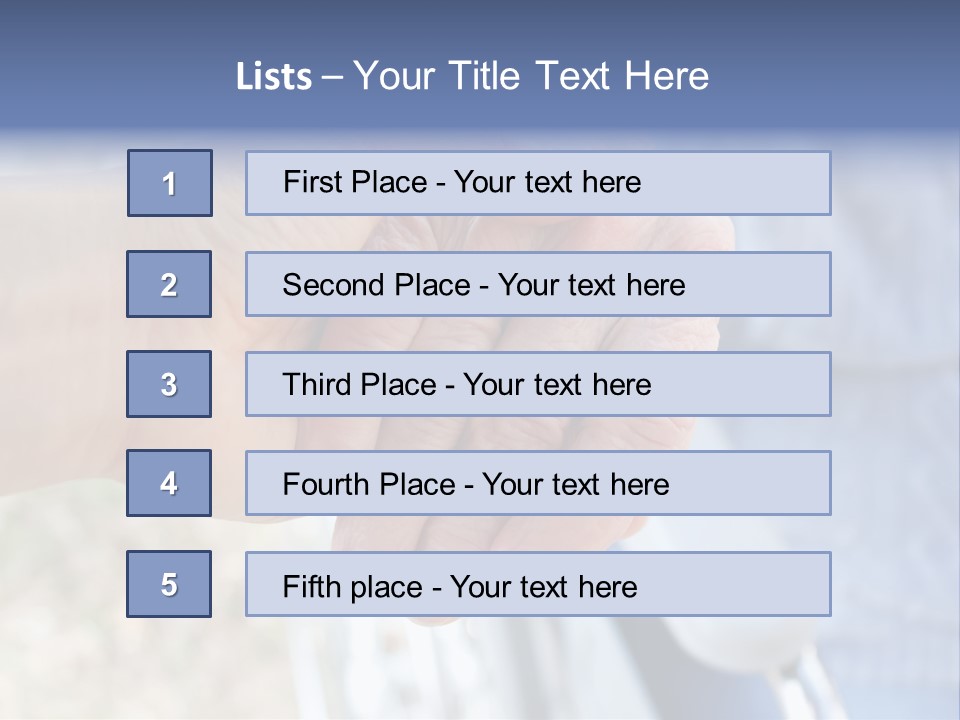 Medical Touching Caregiver PowerPoint Template
