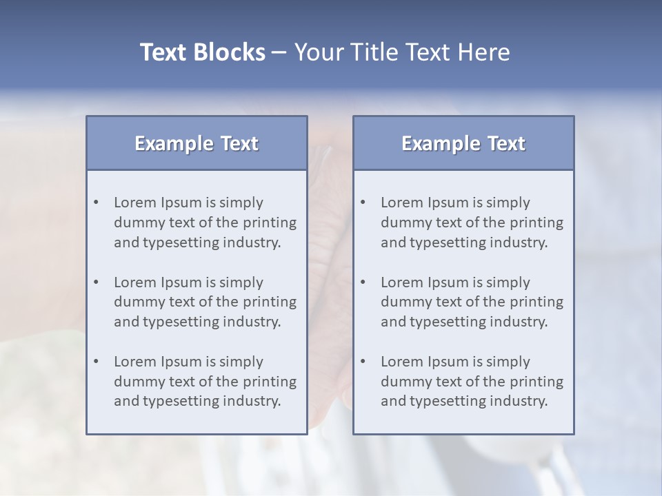Medical Touching Caregiver PowerPoint Template