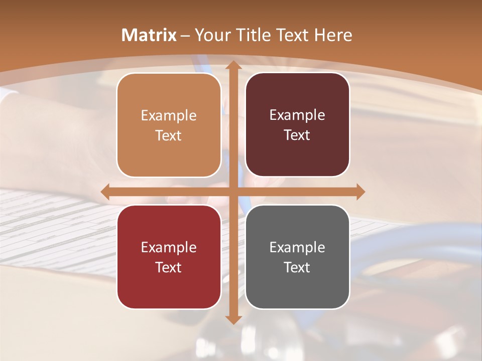 Desk Prescription Stethoscope PowerPoint Template