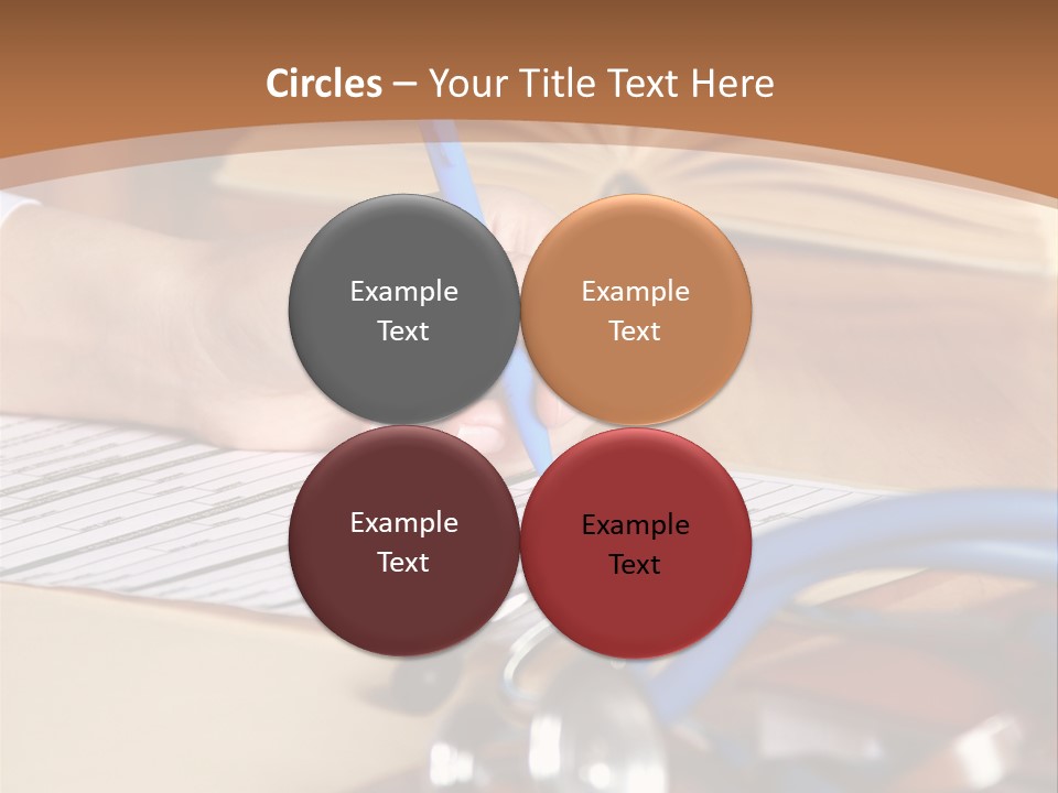 Desk Prescription Stethoscope PowerPoint Template