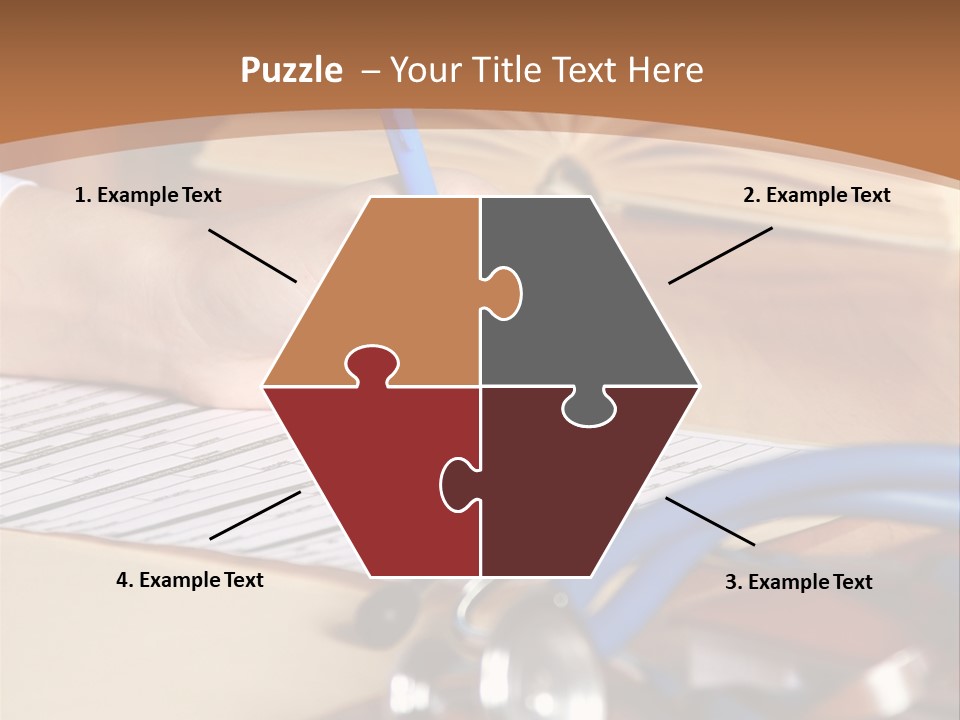 Desk Prescription Stethoscope PowerPoint Template