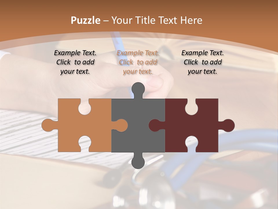 Desk Prescription Stethoscope PowerPoint Template